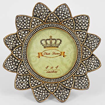 Daisy Flower 4x4" Photo Frame With Pearl Texture