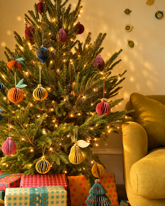 How to Create a Jewel Christmas Tree with Paper Decorations