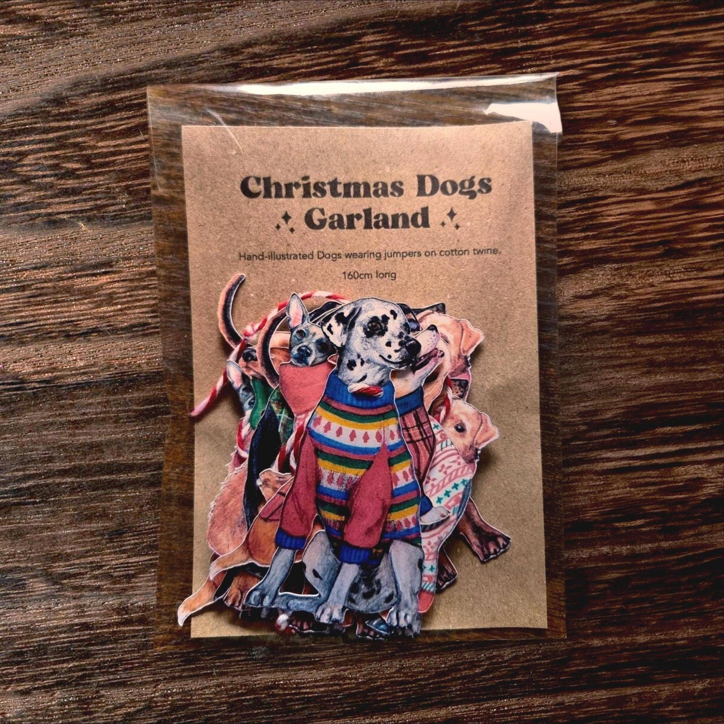 Christmas Dogs Paper Garland