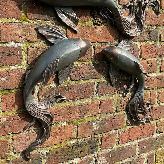 Bronze Fish Wall Art - Pair