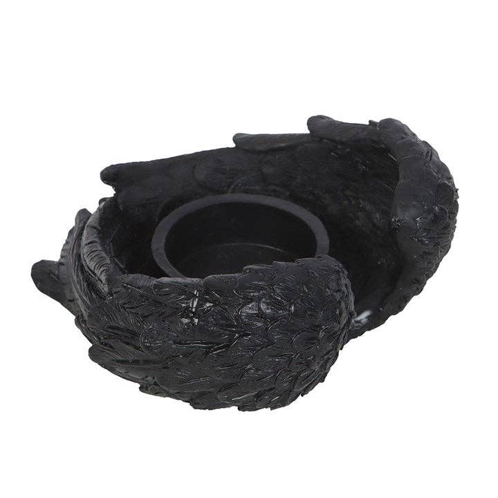 Gothic Raven Wings Tealight Candle Holder