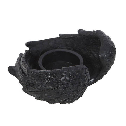 Gothic Raven Wings Tealight Candle Holder