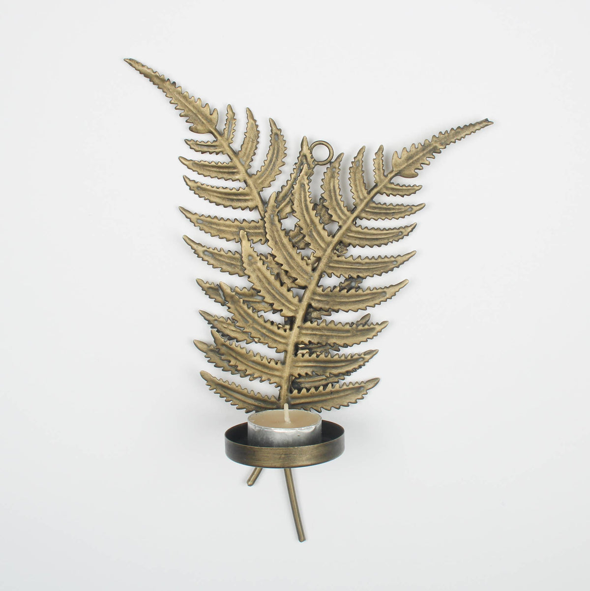 Gold Fern Leaf Tealight Holder