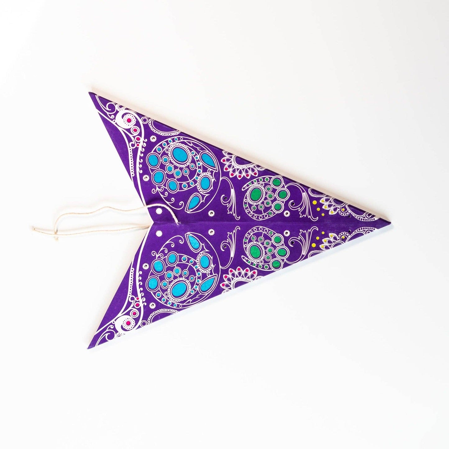 Paper Star Light - Damask Cobalt Blue