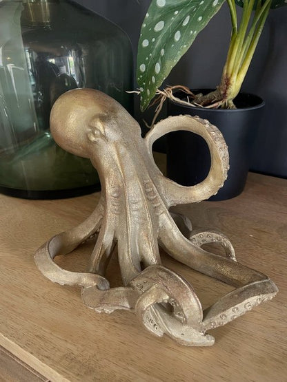 Octopus Bottle Holder - Gold Effect