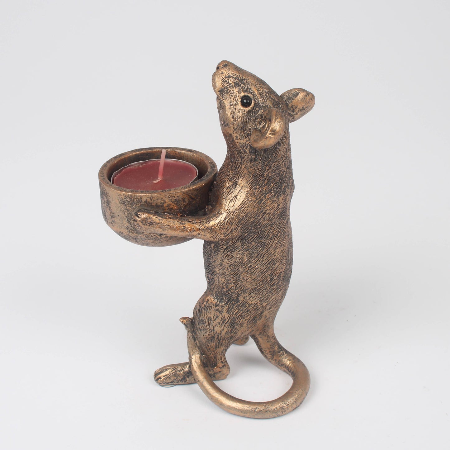 Mouse Tealight Candle Holder – Bronze