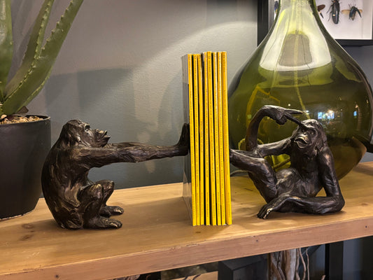 Bookends - Bronze Effect Cheeky Monkeys