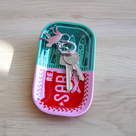 Ceramic Trinket Tray Sardine Can