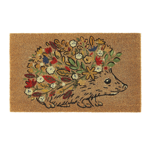 Door Mat - Floral Hedgehog