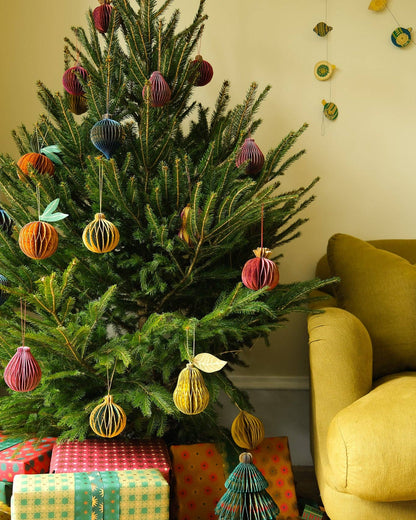 Pomegranate Christmas Honeycomb Bauble