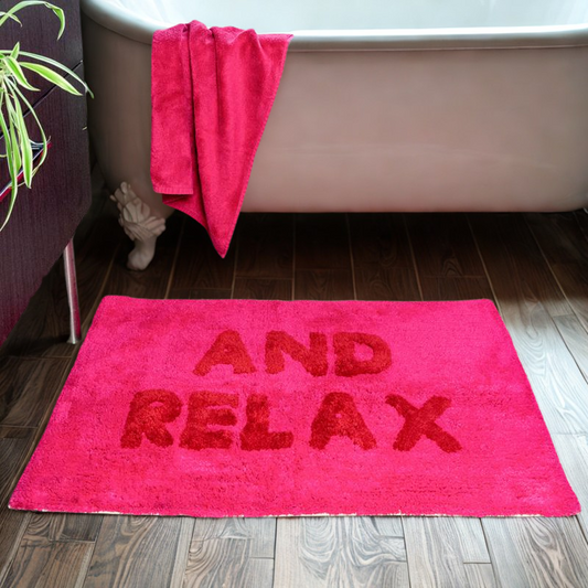 Bath Mat - And Relax Pink