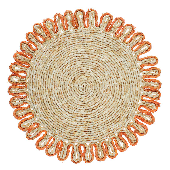 Corn Husk Serving Mat - Orange