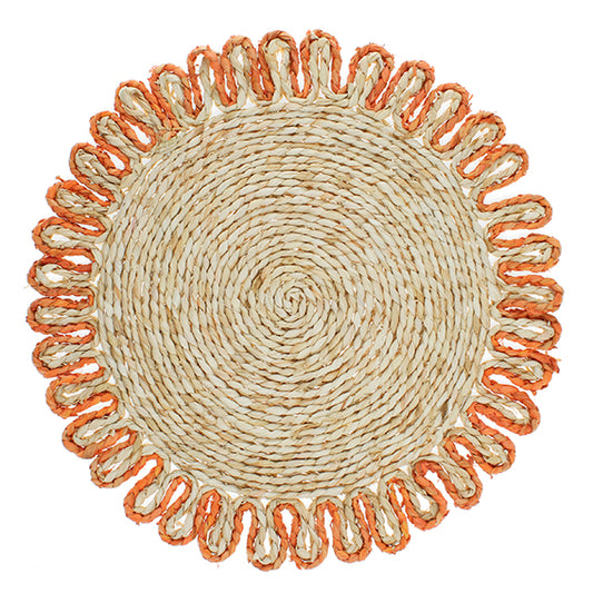 Corn Husk Serving Mat - Orange