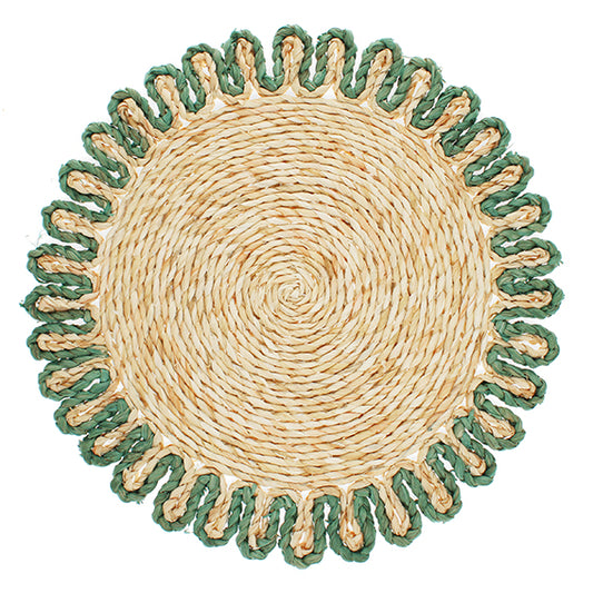 Corn Husk Serving Mat - Blue