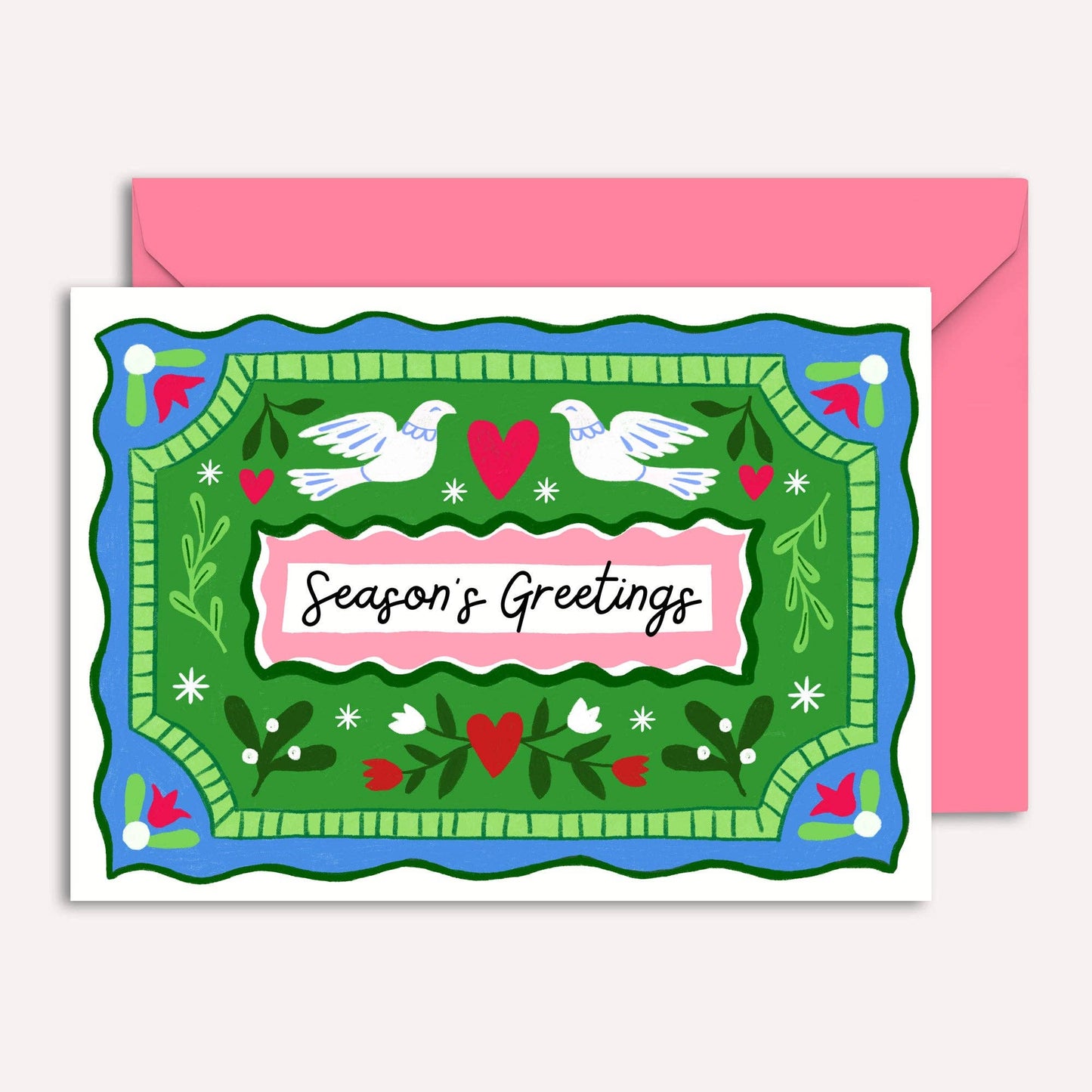 Vintage Style Christmas Cards - Mixed Pack of 5