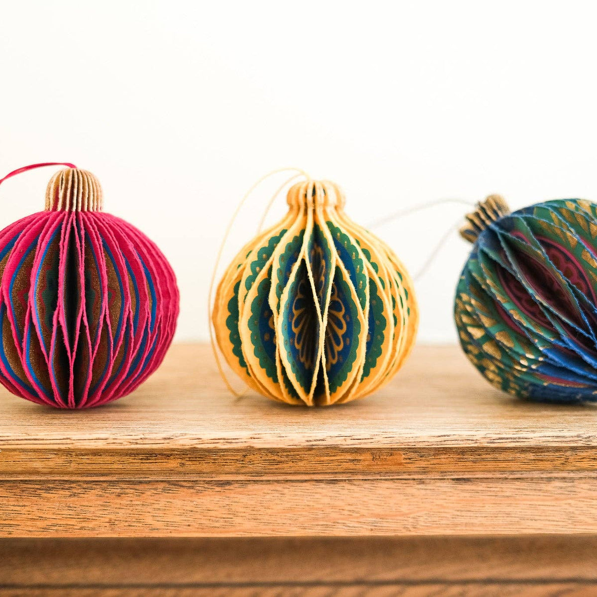 Yellow Christmas Honeycomb Bauble
