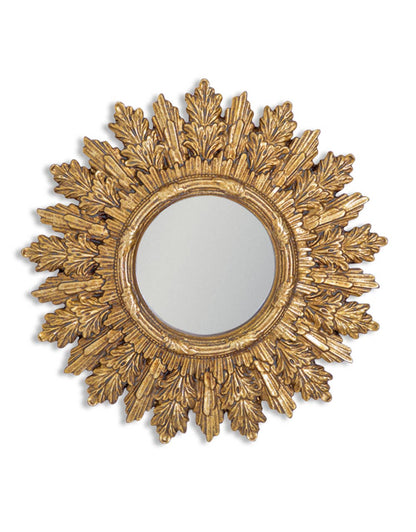 Trio Of Small Antiqued Gold Mirrors
