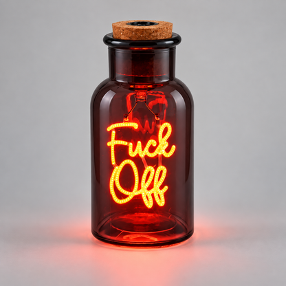 LED Message In A Bottle - Fuck Off