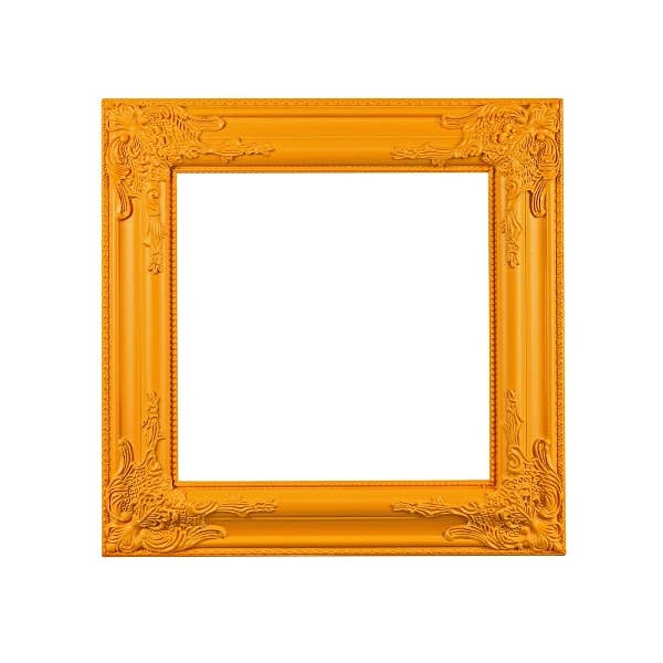 Orange Yellow Baroque Picture Frame – 42 x 42cm