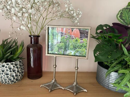 Duck Feet Landscape Photo Frame - Antiqued Silver