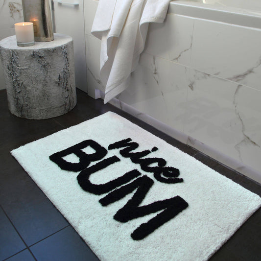Bath Mat - Nice Bum White