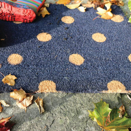 Door Mat - Blue Polka Dot 45cm x 75cm