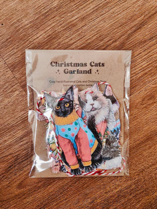 Christmas Cats Paper Garland