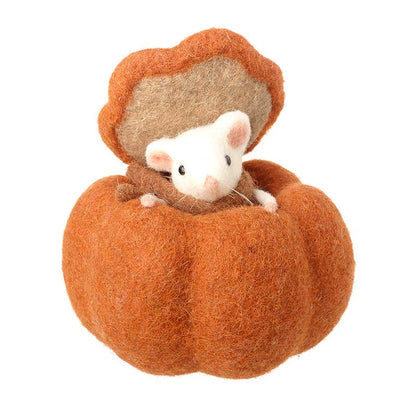 Felt Mouse In A Pumpkin