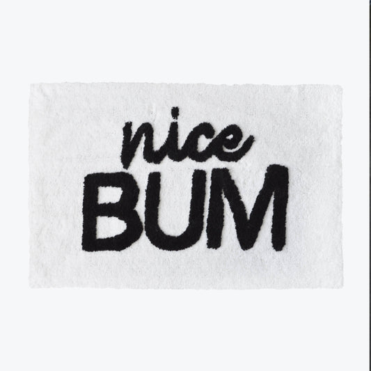 Bath Mat - Nice Bum White