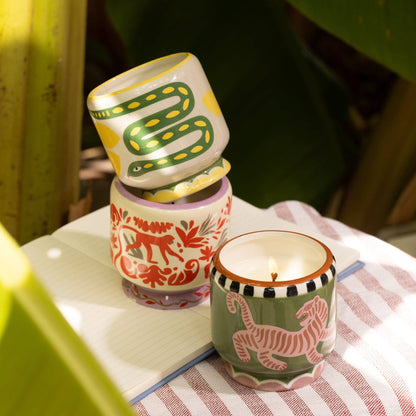 Paddywax A Dopo 8 oz./226g Jungle Ceramic Candle - Coconut & Amber