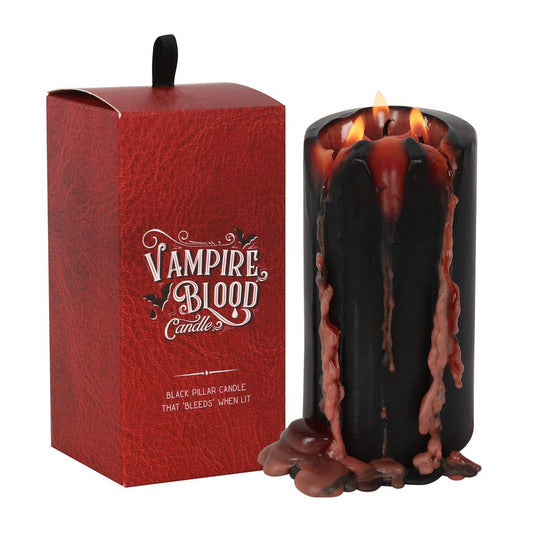 Gothic Vampire Blood Halloween Pillar Candle