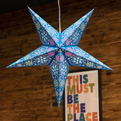 Paper Star Light - Firework Sea Blue
