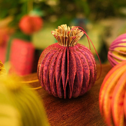 Pomegranate Christmas Honeycomb Bauble