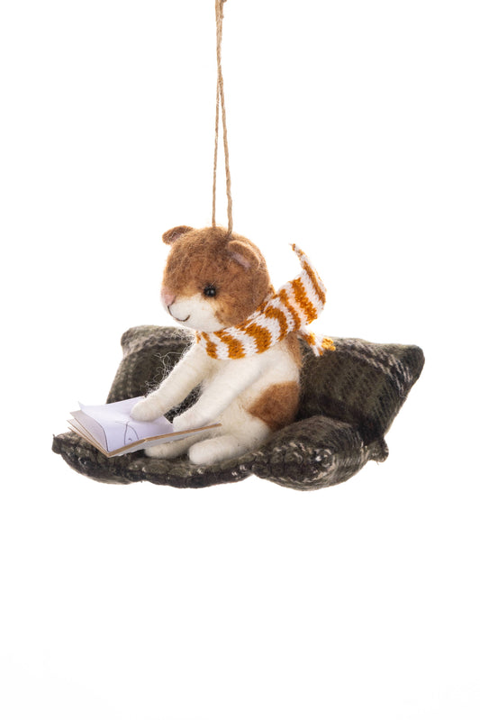 Chillaxed Cat Hanging Christmas Decoration