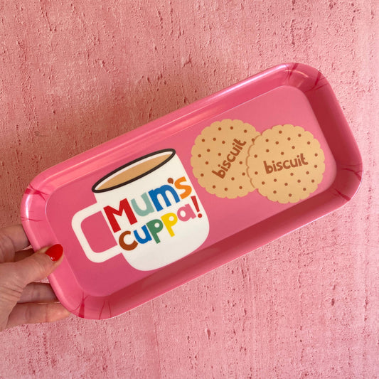 Mum's Cuppa Melamine Tray: Pink