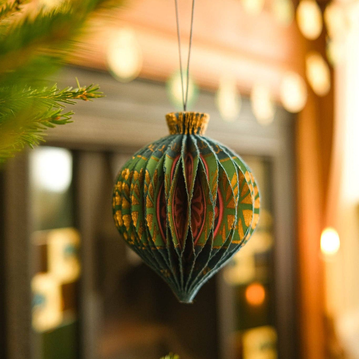 Blue Christmas Honeycomb Bauble