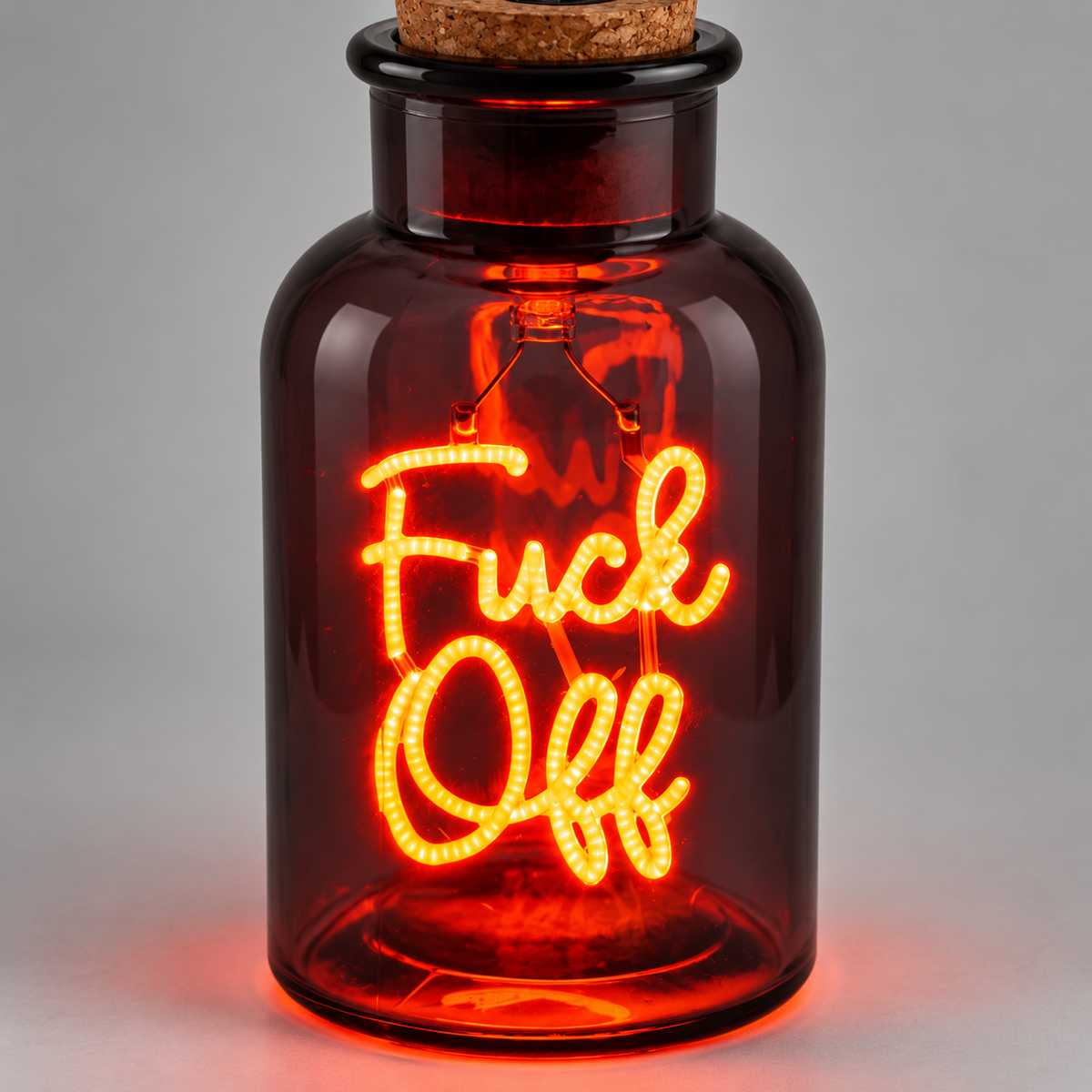 LED Message In A Bottle - Fuck Off