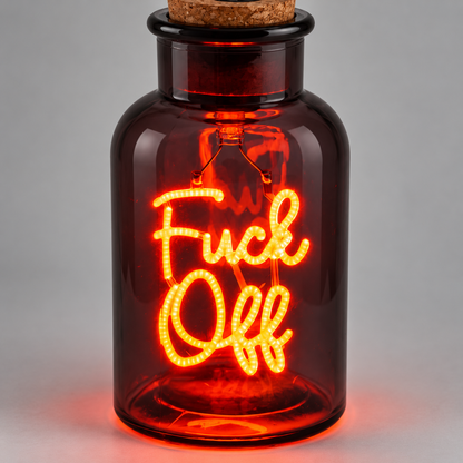 LED Message In A Bottle - Fuck Off
