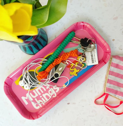 Mum's Things Melamine Tray: Pink