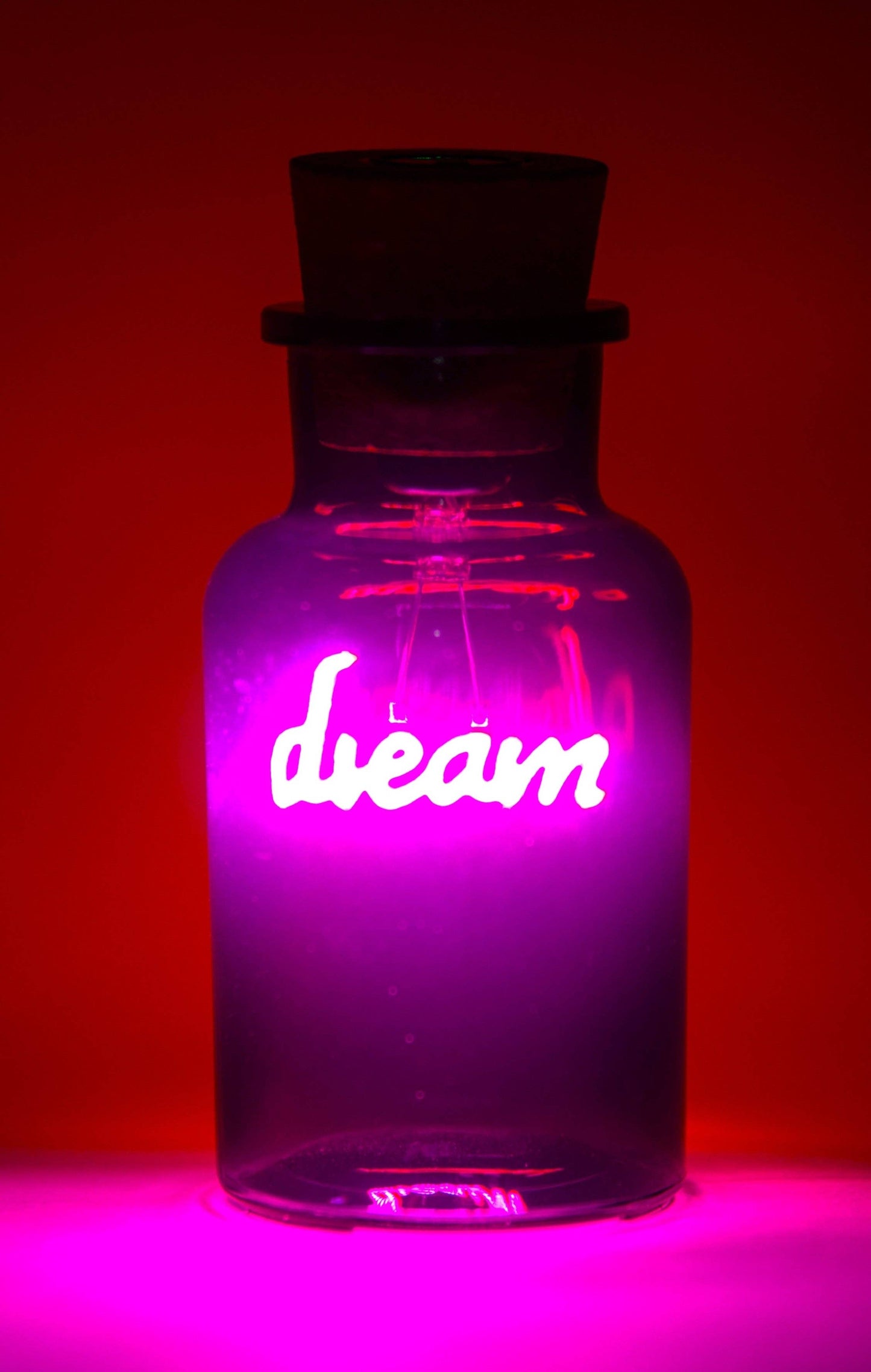 Dream Neon Light in Glass Bottle