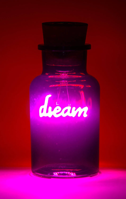 Dream Neon Light in Glass Bottle