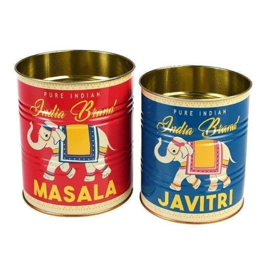 Storage Tins (Set of 2) - Masala And Javitri