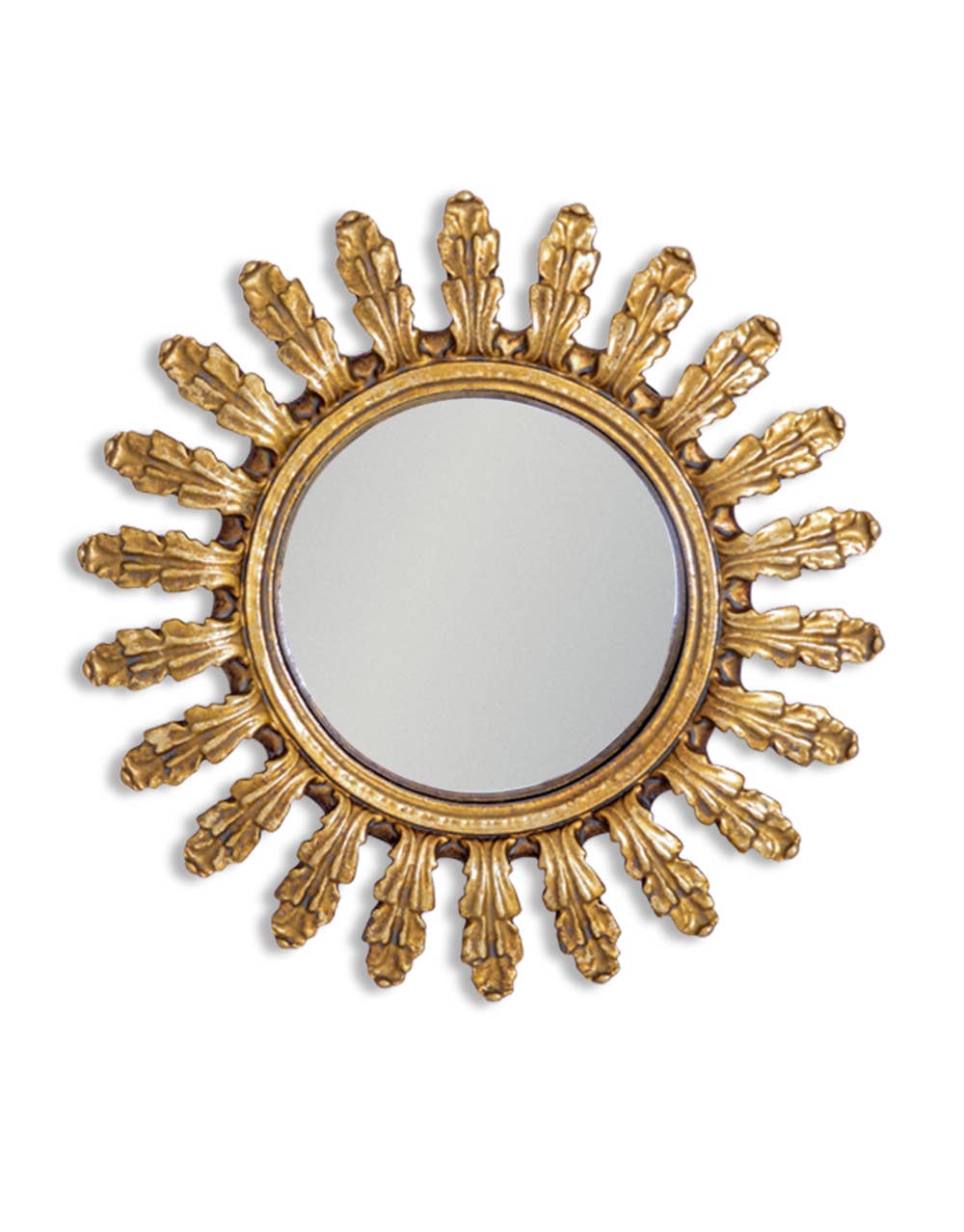 Trio Of Small Antiqued Gold Mirrors