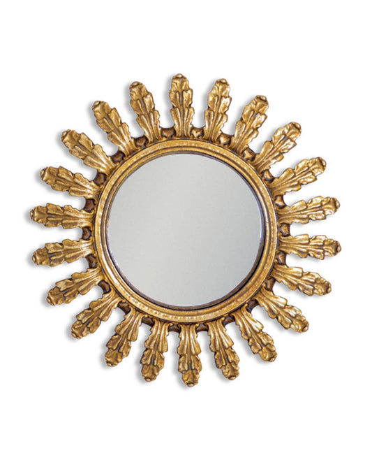 Trio Of Small Antiqued Gold Mirrors