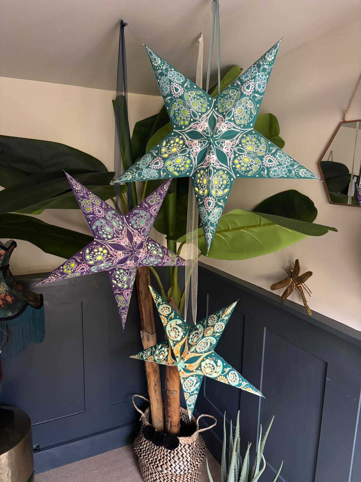 Hanging Star Light - Phoenix Azure Blue