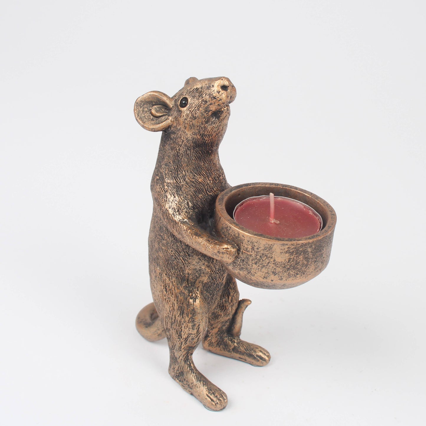 Mouse Tealight Candle Holder – Bronze