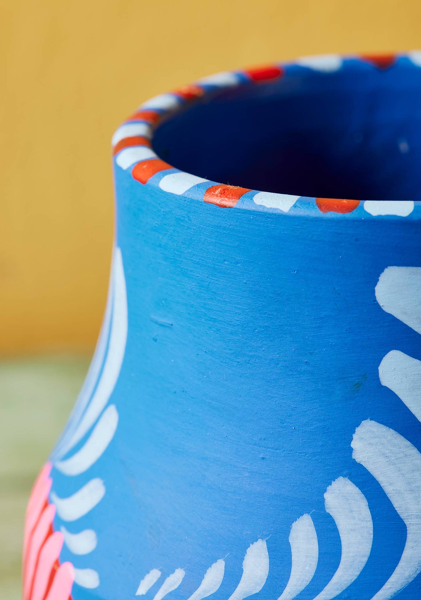 Handpainted Boyam Pot/Vase - Blue