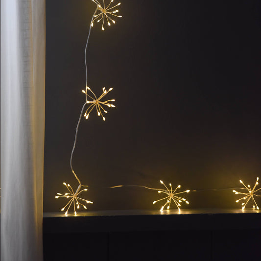 Silver Starburst Chain - Mains Operated