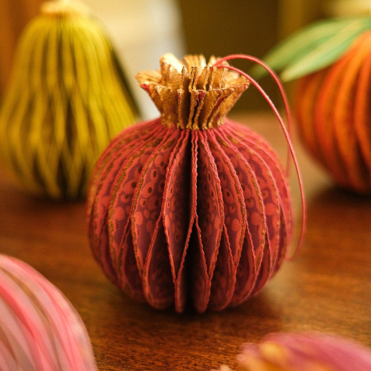 Pomegranate Christmas Honeycomb Bauble