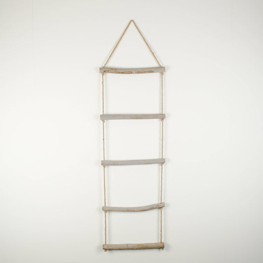 Rope Ladder Towel Rail with Natural Wood